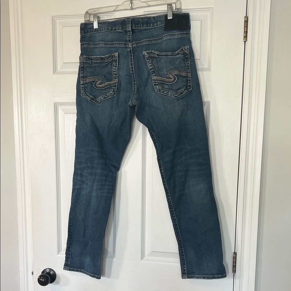 Silver Jeans Men's Blue Straight Jeans - Picture 3 of 4